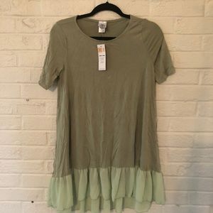 Agnes & Dora chiffon ruffle tunic